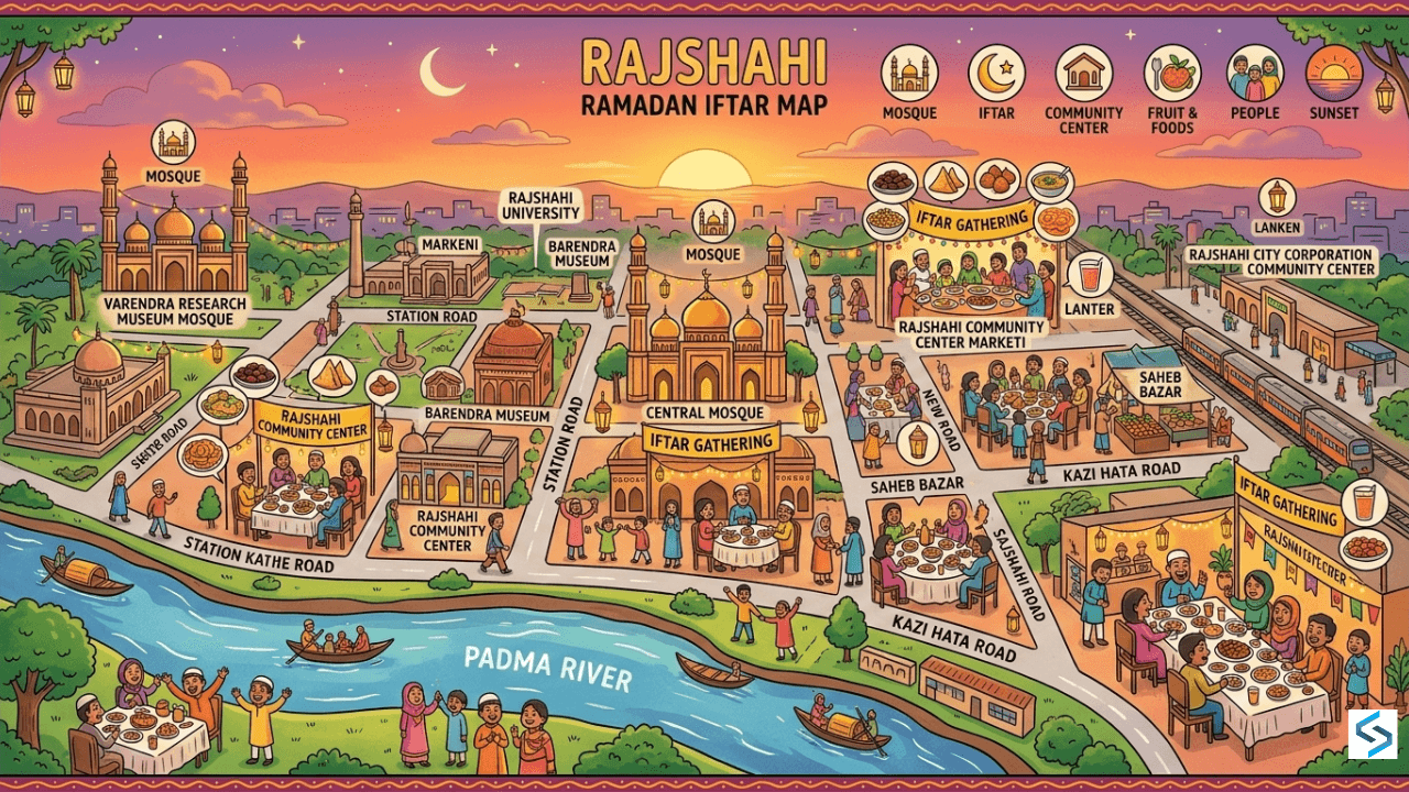 Ramadan Iftar Map: Find Free Iftars in Rajshahi